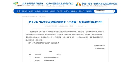 恭喜我司獲得武漢市規(guī)模以上服務業(yè)企業(yè)稱號！